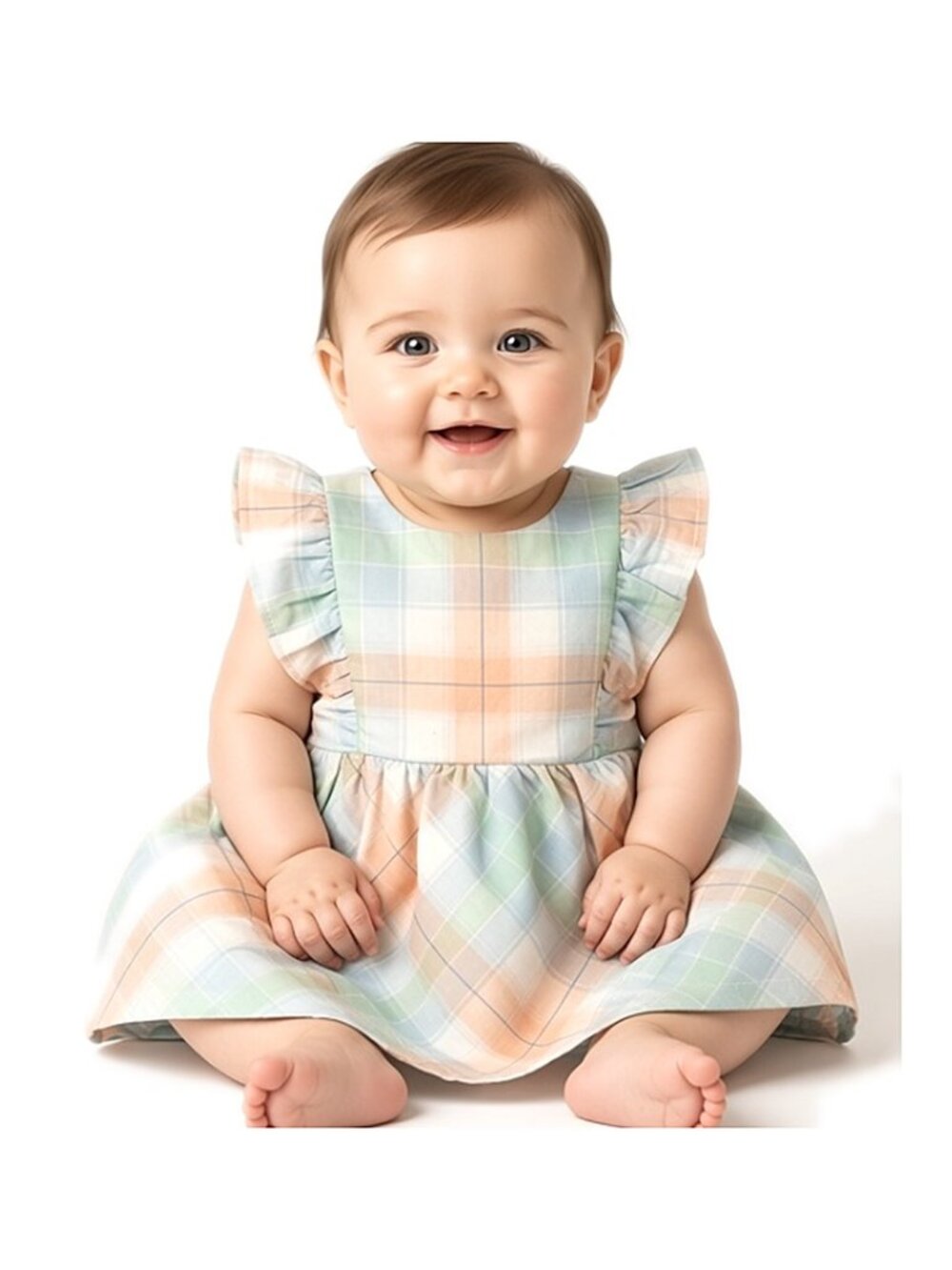 Carter's Baby Girls 2 Pc Ruffle Plaid Dress Set